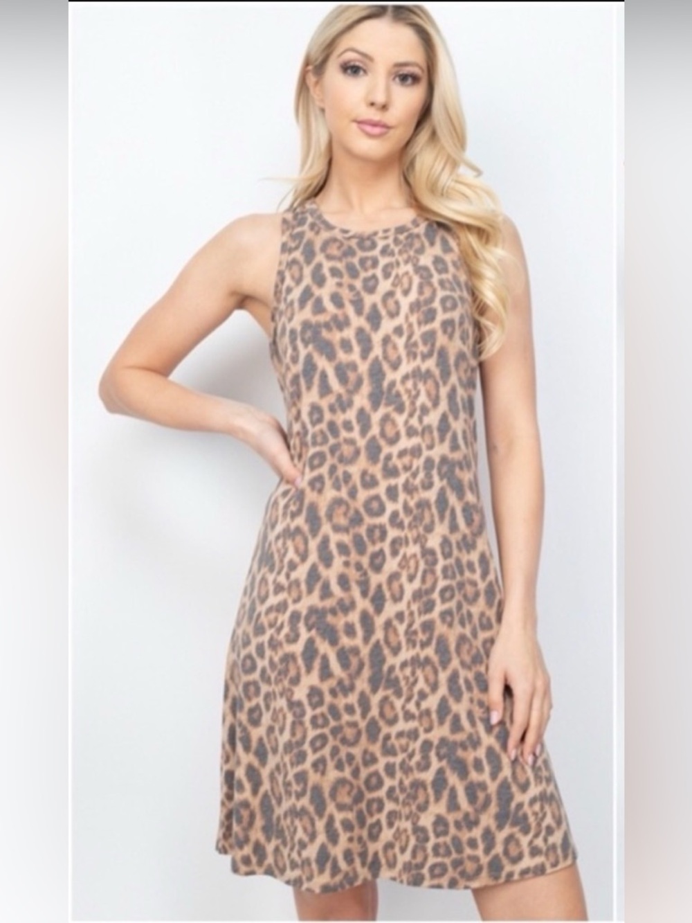 🤎LAST1️⃣🤎New Leopard Soft Casual Cute Spring/Summer Tank Dress